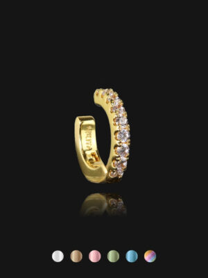 Rhinestone Pain-Free Hinged Ear Cuff - Gold