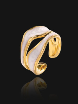 NAYLA Pearl Resin Ring - Gold