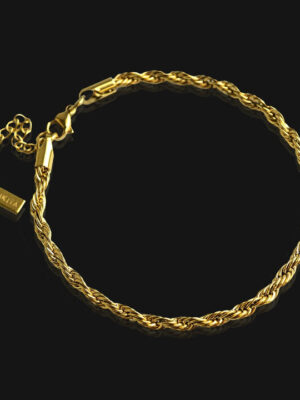 Twist Chain Anklet - Gold